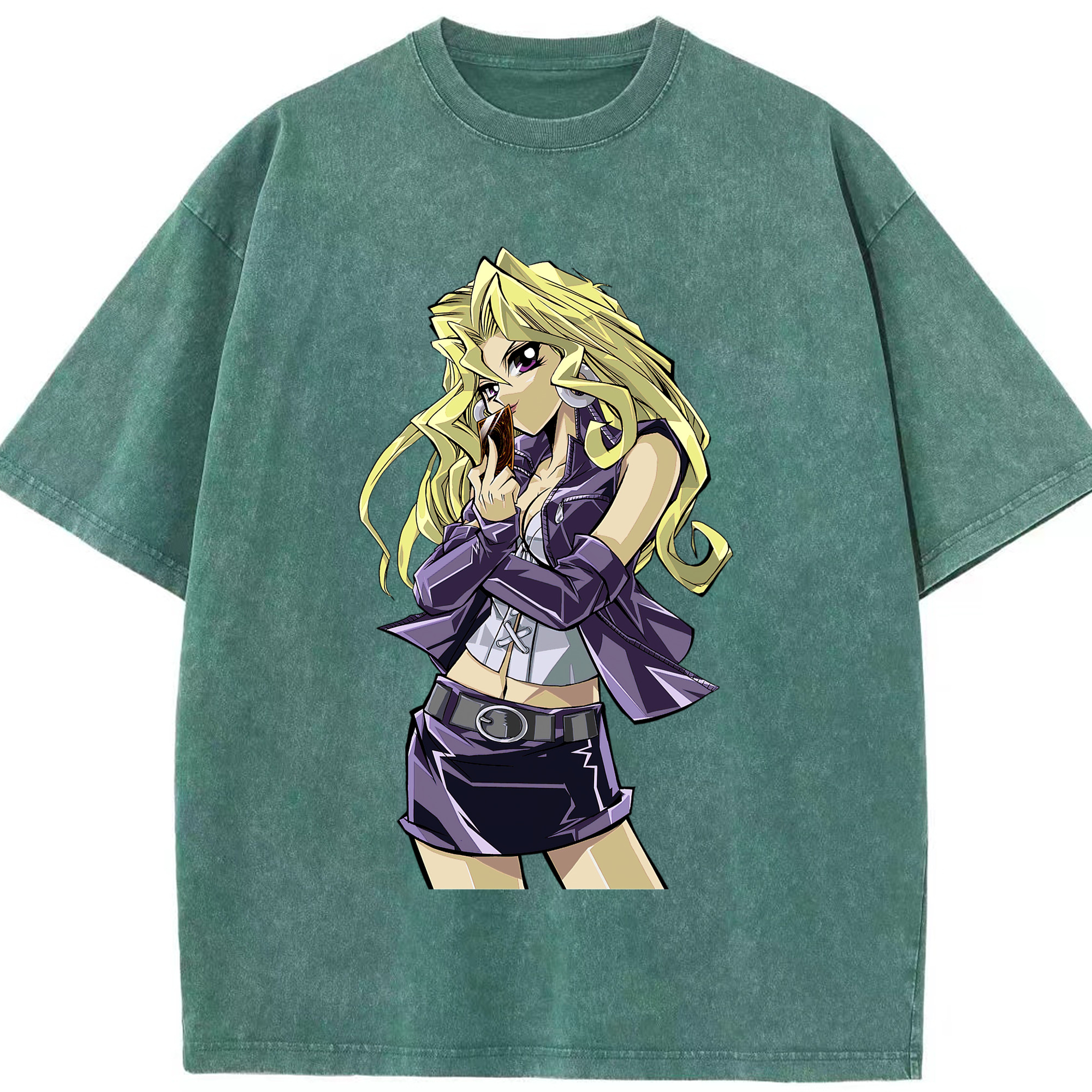 （画像用） 遊☆戯☆王 Yu-Gi-Oh! 綿100% ヴィンテージ風 半袖Tシャツ（フロントプリント）